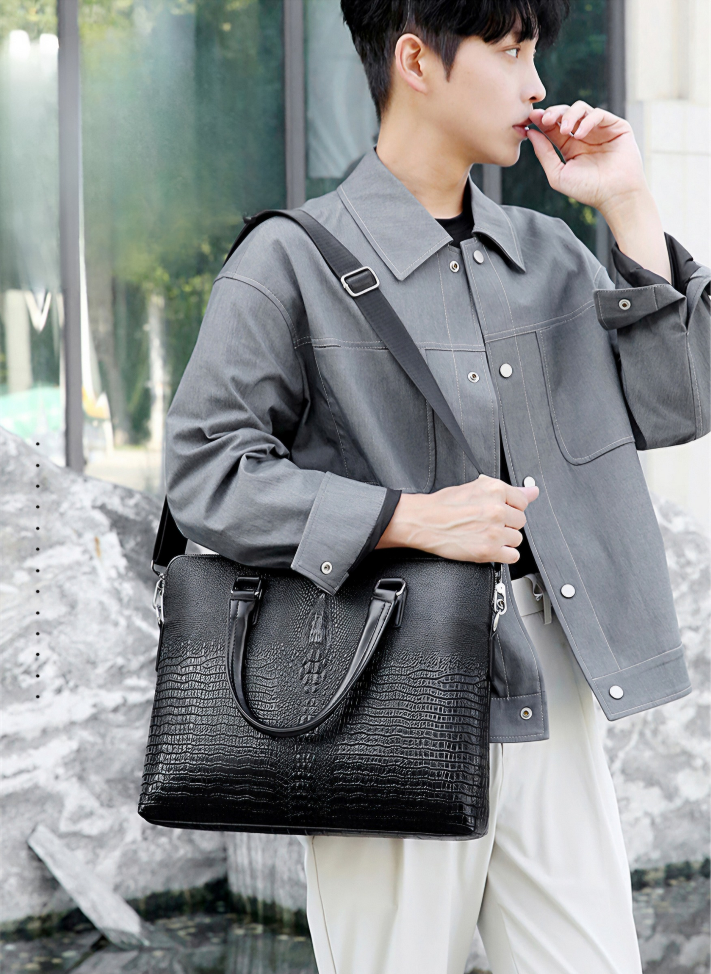 Crocodile Head Laptop Bag