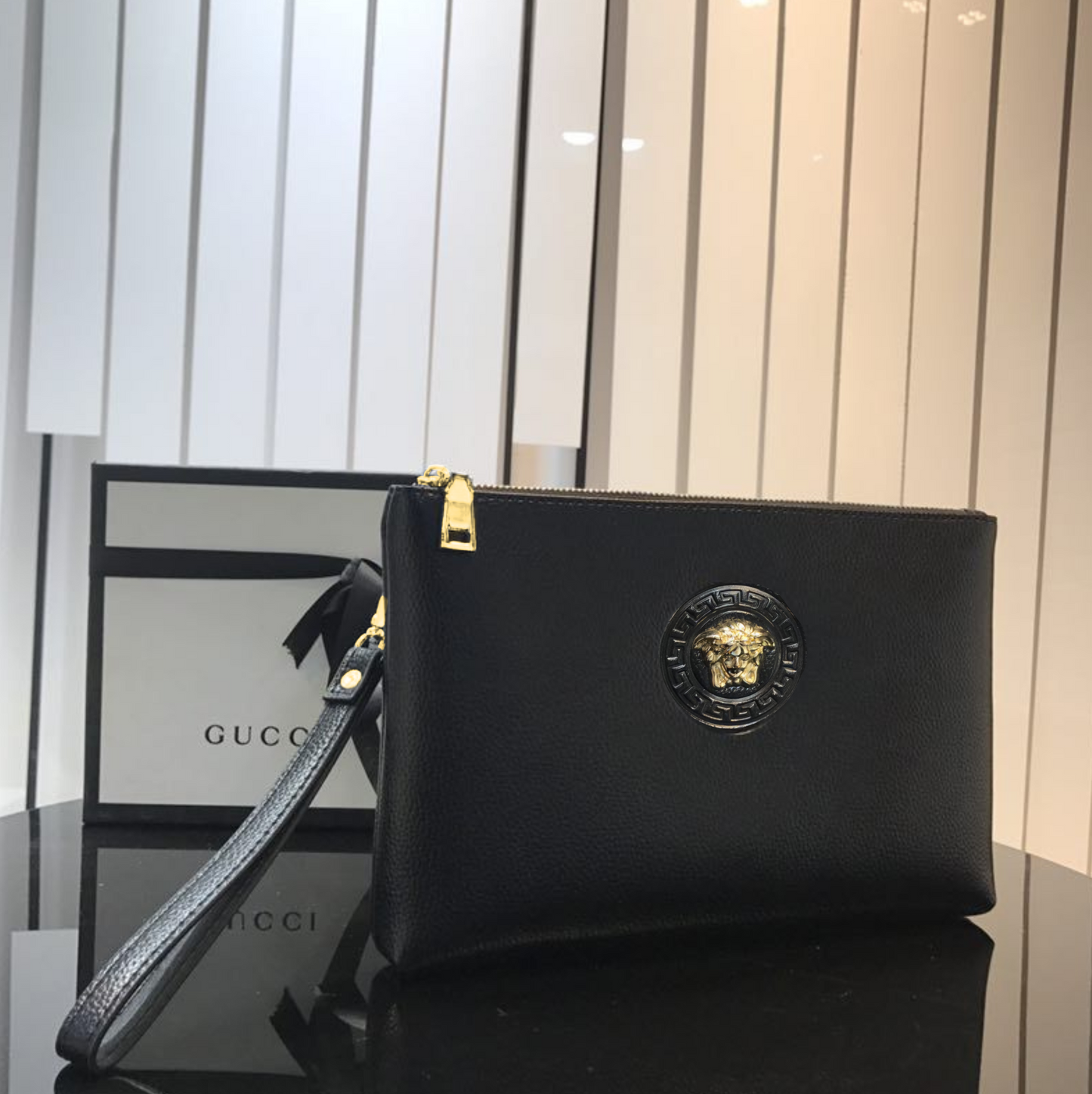 Versace Gold Business Clutch